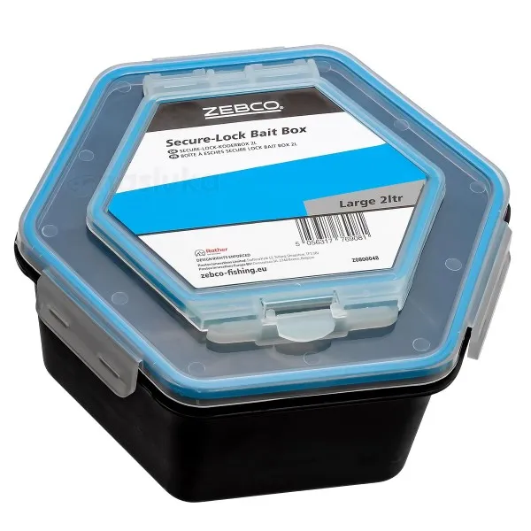 Кутия със заключващ се капак Zebco Secure-Lock Bait Box, Large — снимка 1