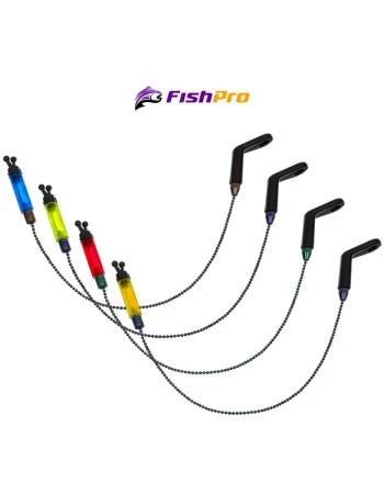 Сет от 4 шаранджийски обтегача с верижка FishPro FP-10