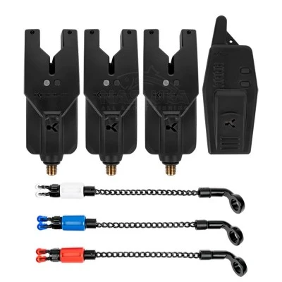 Комплект сигнализатори и обтегачи Korum KRI 3 Rod Remote Alarm & Indicator Set