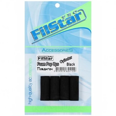 Filstar Foam Pop Ups Cylinder, Black / Повдигащи пръчки за монтажи, 10мм, 4 бр.