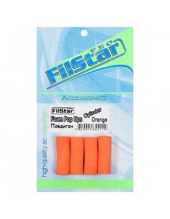 Filstar Foam Pop Ups Cylinder, Orange / Повдигащи пръчки за монтажи, 10мм, 4 бр.