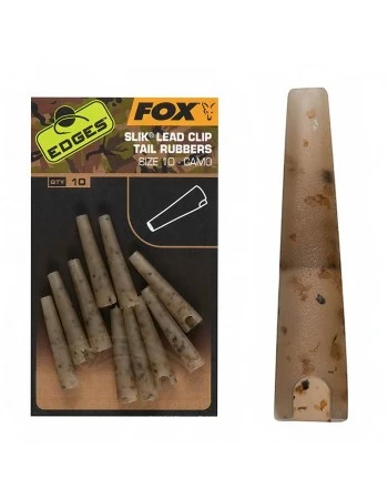 Шлаух за клипсове Fox Slik Lead Clip Tail Rubbers, Camo, 10 бр.