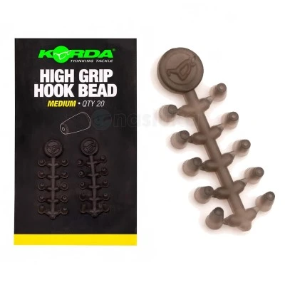 Стопери за кука Korda High Grip Hook Bead, Medium, 20 бр.