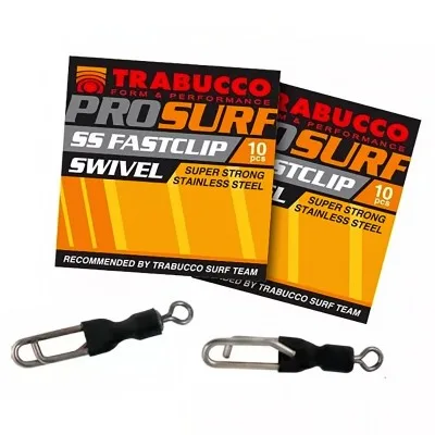 Бързи връзки за сърф риболов Trabucco Pro Surf SS Fastclip Swivel, 10 бр.