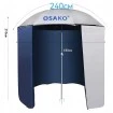 Чадър със странична стена и UV защита Osako Silver, 2.40м