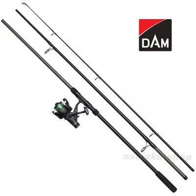 Комплект въдица, макара и влакно за шаран DAM Full Tech Carp 3.6м, 3lb, 3 части / 6000FS CMB