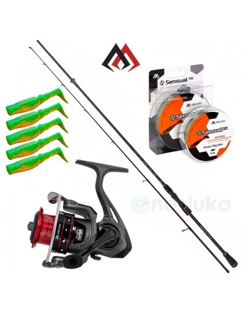 Спининг комплект Mikado NSC Spining Medium - 2.28 м, 10-35 г