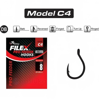 Фидер куки Filex Pro Feeder Hooks, модел C4, 15 бр