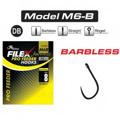 Фидер куки без контра Filex Pro Feeder Hooks, модел M6B, 15 бр.