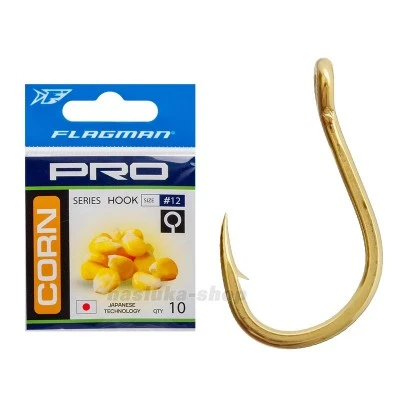 Куки за риболов с царевица Flagman Pro Corn, 10 бр.