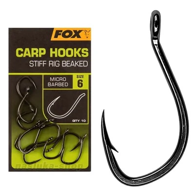 Куки за шаран Fox Carp Hooks Stiff Rig Beaked, 10 бр.