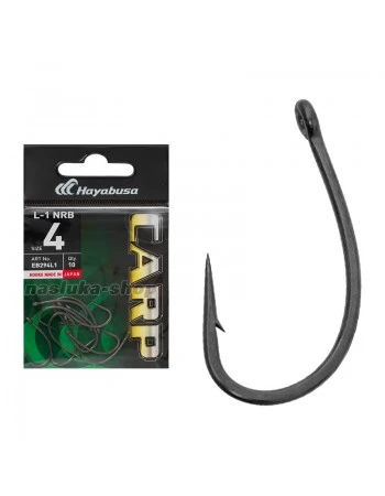 Японски куки с ухо за шаран Hayabusa Carp L-1 NRB, 10 бр.