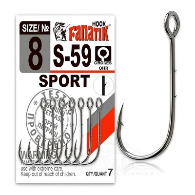 Куки за микроджиг и дропшот Fanatik S-59 Sport