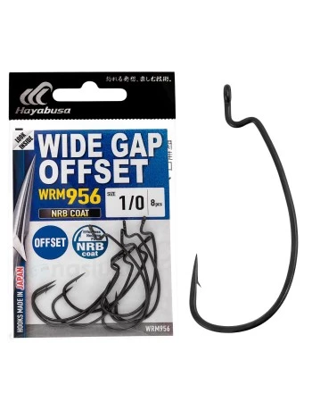 Hayabusa Wide Gap Offset WRM956, NRB Coat - Офсетни куки в пакет