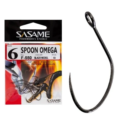 Куки за примамки Sasame Spoon Omega F-550 - Barbless