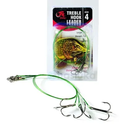 Тройни куки с метален повод Filex 4089, 3 бр.