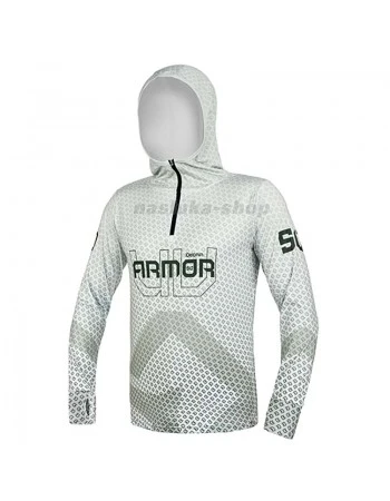 Суичър с UV защита и качулка Delphin UV Armor 50+, Olive