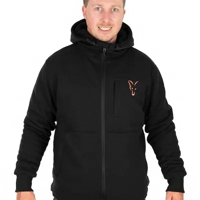 Зимен суичър Fox Collection Sherpa Jacket, Black/Orange