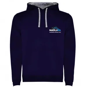 Суичър с качулка Nasluka Two-Tone Hoodie, Dark Blue/Grey Суичър с качулка Nasluka Two-Tone Hoodie, Dark Blue/Grey