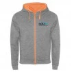 Суичър с цип и качулка Nasluka Zip Hoodie, Grey/Orange