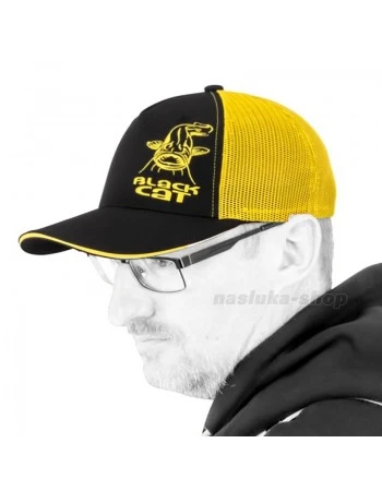 Шапка с козирка Black Cat Black and Yellow Trucker Cap