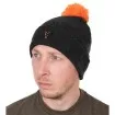 Топла зимна шапка за риболов, туризъм, къмпинг Fox Collection Booble Hat Black/Orange