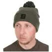 Топла зимна шапка с помпон Fox Collection Booble Hat Green/Black