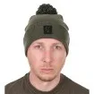 Топла зимна шапка с помпон Fox Collection Booble Hat Green/Black