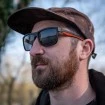 Слъчеви очила Fox Collection Black & Orange Shades - Grey Lens