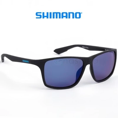 Shimano Eyewear Technium, Matte Black & Blue Mirror - Слънчеви поляризирани очила