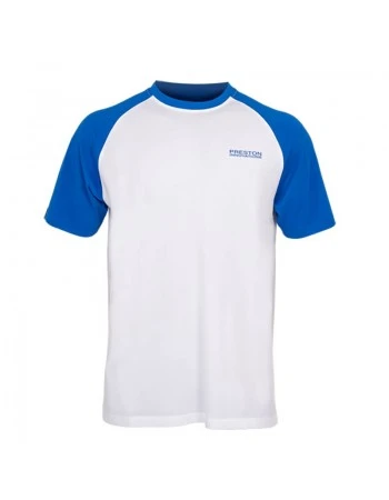 Тениска за риболов Preston Lightweight Raglan - Бяла