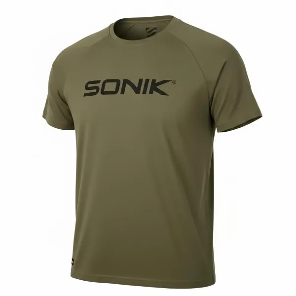 Риболовна тениска с къс ръкав Sonik Raglan Tee Green — снимка 1