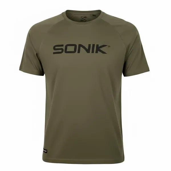 Риболовна тениска с къс ръкав Sonik Raglan Tee Green — снимка 2