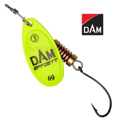 Въртяща блесна с единична кука DAM Single Hook Spinner, Yellow