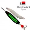 Slim Standard Spoon, цвят Fluo Green / Black Клатушки за Щука, Кефал, Бяла риба, Сом, Распер, Костур - Топ качество от Наслука