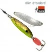 Slim Standard Spoon, цвят Olive / Yellow UV Клатушки за Щука, Кефал, Бяла риба, Сом, Распер, Костур - Топ качество от Наслука