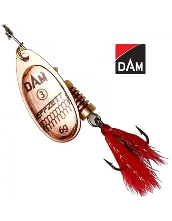 Въртяща блесна с атрактор DAM Standard Dressed Spinner, цвят Copper