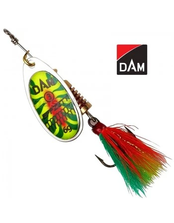 Въртяща блесна с атрактор DAM Standard Dressed Spinner, цвят FireShark