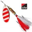 Standard Dressed Spinner, цвят Stripe Въртящи блесни за Кефал, Пъстърва, Костур, Щука, Бяла риба, Распер, Сом - Топ качество от Наслука