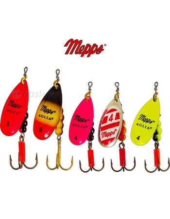 Комплект въртящи блесни Mepps Aglia, Fluo - Pike