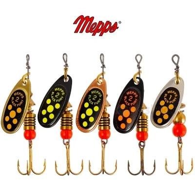 Комплект от 5 въртящи блесни Mepps Black Fury, Universal