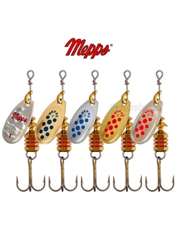 Комплект от 5 въртящи блесни Mepps Comet Decore, Zander-Pike