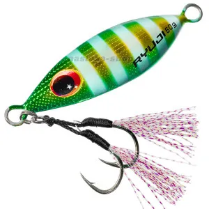Морски джиг Ryuji Slow King Jig, цвят Green Zebra Glow Морски джиг Ryuji Slow King Jig, цвят Green Zebra Glow