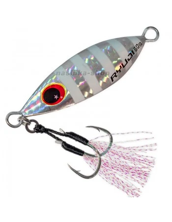 Морски джиг Ryuji Slow King Jig, цвят Silver Zebra Glow