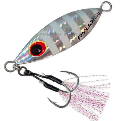 Морски джиг Ryuji Slow King Jig, цвят Silver Zebra Glow