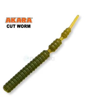 Силиконови червеи Akara Cut Worm 40 мм, цвят 206, 12 бр.
