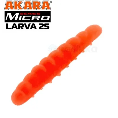 Силиконови ларви Akara Micro Larva, 25 мм, цвят 100, 20 бр.