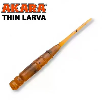 Силиконови примамки Akara Thin Larva, 40 мм, цвят K001, 12 бр.