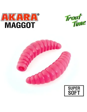 Силиконови примамки Akara Trout Time Maggot, 1.6", 40 мм, Cheese, цвят 420, 10 бр.