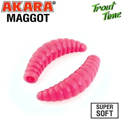 Силиконови примамки Akara Trout Time Maggot, 1.6", 40 мм, Cheese, цвят 420, 10 бр.
